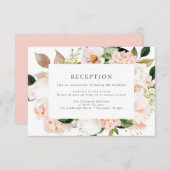 Spring Blush Bloemen Bruiloft Receptie Informatiekaartje (Voorkant / Achterkant)