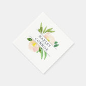 Spring Blush | Floral Personalized Wedding Servet (Hoek)