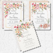 Spring Blush Floral Wedding Invitation Kaart