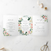 Spring Blush Floral Wreath Wedding