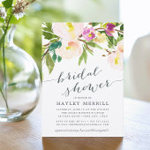 Spring Blush | Waterverf Bridal Shower Invitation Kaart