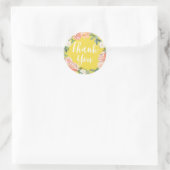 Spring Blush Waterverf Floral Yellow Dank u Ronde Sticker (Tas)