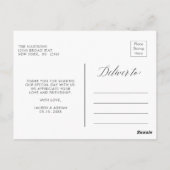 Spring Blush Wreath Bruiloft Dank u Briefkaart (Achterkant)