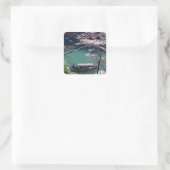 Spring Boating in Arashiyama Vierkante Sticker (Tas)