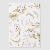 Spring Boho Wildflower Floral Wedding Overlay Vellum Uitnodigingen (Voorkant)