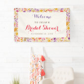 Spring Boho Wildflower Foliage Vrijgezellenfeest Spandoek (Insitu)
