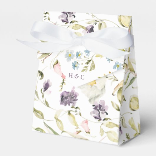 Spring Boho Wildflower Pampas Wedding Bedankdoosjes (Voorkant Zijde)