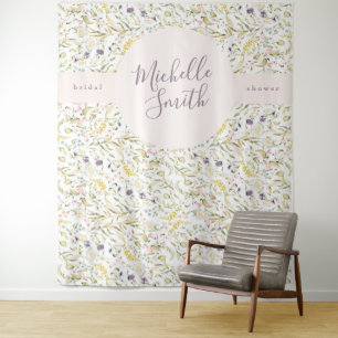Spring Boho Wildflower Vrijgezellenfeest Banner Wandkleed
