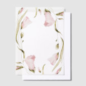 Spring Boho Wildflower Wedding Lijst Vellum Uitnodigingen (Offset)