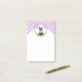 Spring Boston Terrier (zwarte hond) Post-it® Notes (Op bureau)