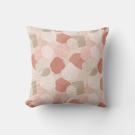 Spring Botanical Leaves in Blush Sage Throw Pillow Kussen
