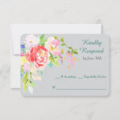 Spring Bouquet Border Wedding RSVP (Voorkant)
