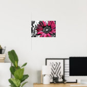 Spring Bouquet in Black & White Poster (Thuiskantoor)