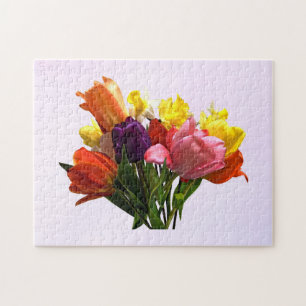 Spring Bouquet met tulpen en diaffodils Puzzle Legpuzzel
