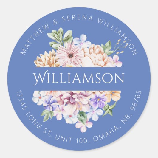 Spring Bouquet Ronde Sticker (Voorkant)