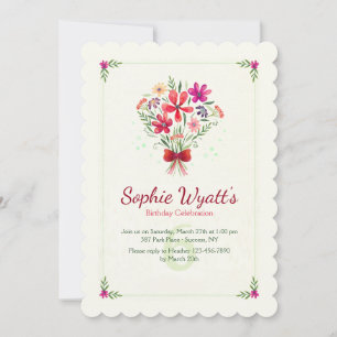 Spring Bouquet-uitnodiging Kaart