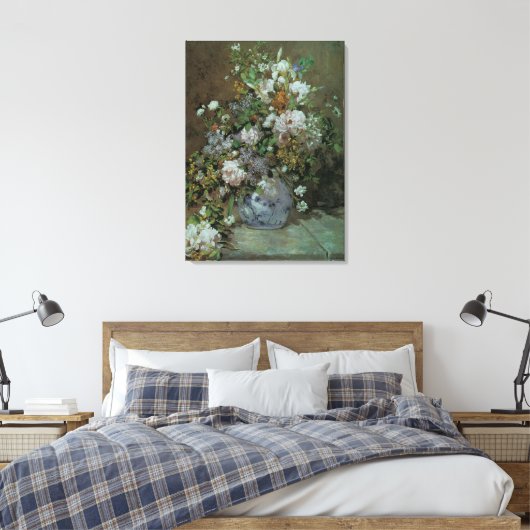 Spring Bouquet van Pierre Renoir,  bloemen Canvas Afdruk (Insitu (Slaapkamer))