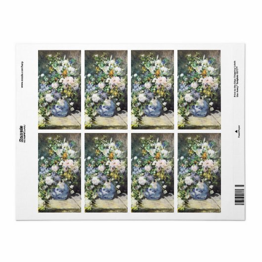 Spring Bouquet van Pierre Renoir, bloemen Etiket (Full Sheet)