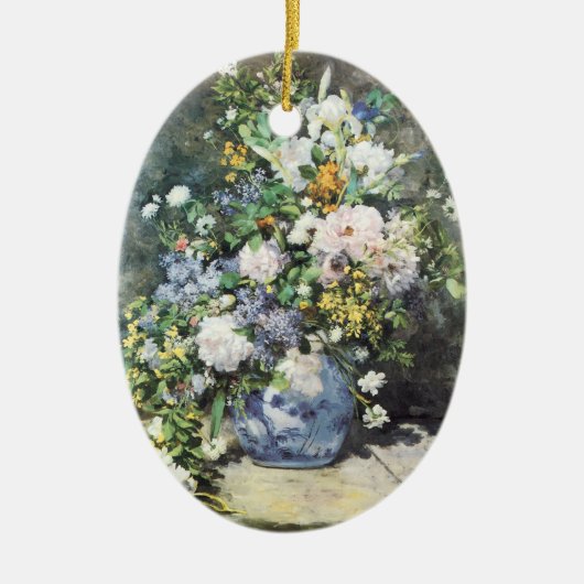 Spring Bouquet van Pierre Renoir, bloemen Keramisch Ornament (Voorkant)