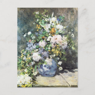 Spring Bouquet van Pierre Renoir, Vintage Flowers Briefkaart