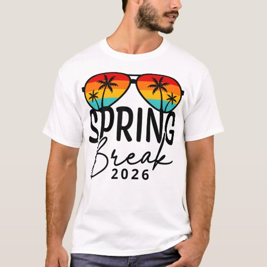Spring Break 2026 Shirt – Beach Party Vacation Tri (Voorkant)