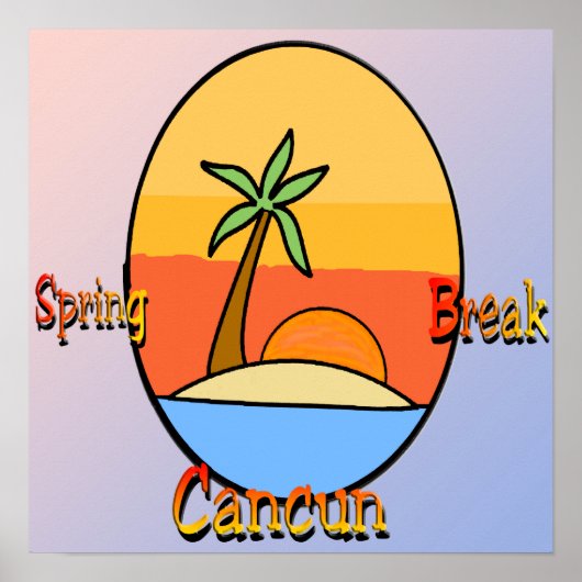 Spring Break Cancun Poster (Voorkant)