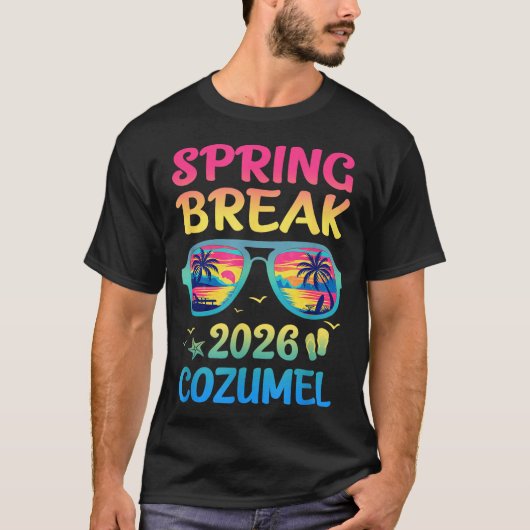 Spring Break Cozumel 2026 Vacation Trip Sungles  T-shirt (Voorkant)