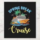 Spring Break Cruise Wijn Etiket (Enkel label)