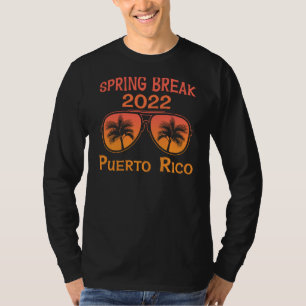 Spring Break Island 2022 Retro Palm Tree S T-shirt