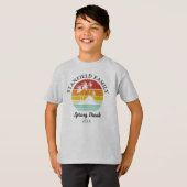 Spring Break Retro Beach Hut Palm Trees Familie T-shirt (Voorkant volledig)