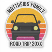 Spring Break Road Trip Sunset Custom Laptop Sticker (Voorkant)