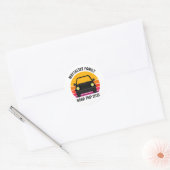 Spring Break Road Trip Sunset Customized Ronde Sticker (Envelop)