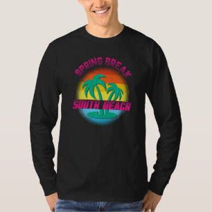 Spring Break South Beach Sunset Matching W T-shirt