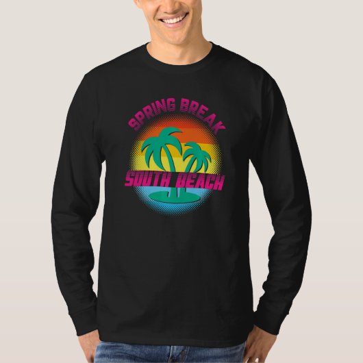 Spring Break South Beach Sunset Matching W T-shirt (Voorkant)