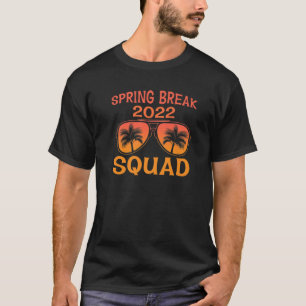 Spring Break Squad 2022 Retro Palm Tree Su T-shirt