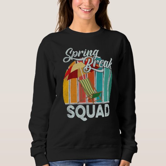 Spring Break Squad 2022 Retro Spring Break Teacher Trui (Voorkant)
