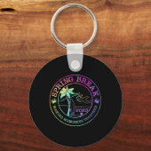 Spring Break Squad Crew 2025 Beach Palm Fa Sleutelhanger (Voorkant)