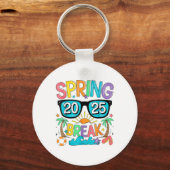 Spring Break Squad Crew  2025 Beach Palm Fa Sleutelhanger (Voorkant)
