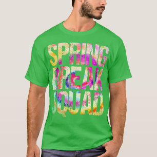 Spring Break Squad Retro Tie Dye Matching Family T-shirt