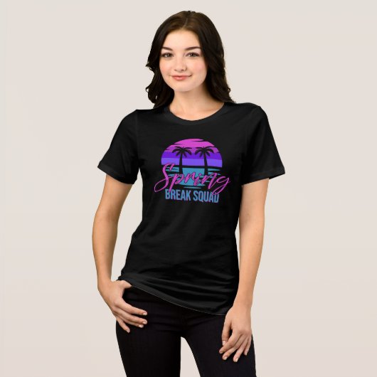 Spring Break Squad Tri-Blend Shirt (Voorkant volledig)