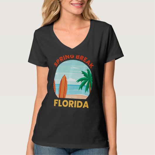 Spring Break Surf Beach T-shirt (Voorkant)