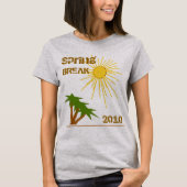 Spring Break Zonneschijn en Palmbomen Bestemming T-shirt (Voorkant)