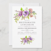 Spring Bridesmaitres Déjeuner Floral Invitation (Devant)