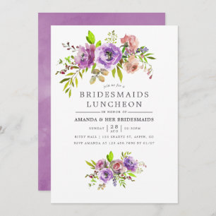 Spring Bridesmaitres Déjeuner Floral Invitation