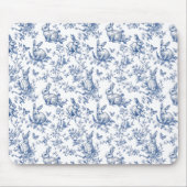 Spring Bunny Blue Chinoiserie Muismat (Voorkant)