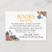 Spring Bunny Boeken voor Baby shower Informatiekaartje (Voorkant)