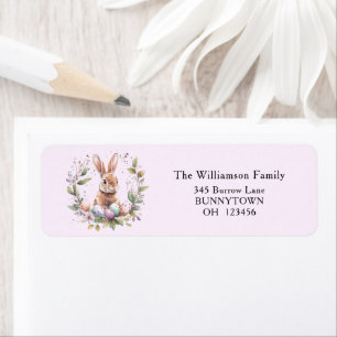 Spring Bunny Easter Eggs Garland Etiket