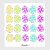 Spring Bunny Face Easter Eggs-Pastel Sticker Sheet (Feuille)