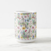 Spring Bunny Garden Pattern Koffiemok (Center)
