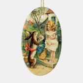 Spring Bunny Holiday Girl Pasen Ornament (Rechts)